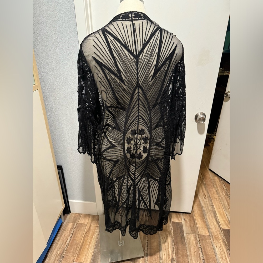 Black lace Duster